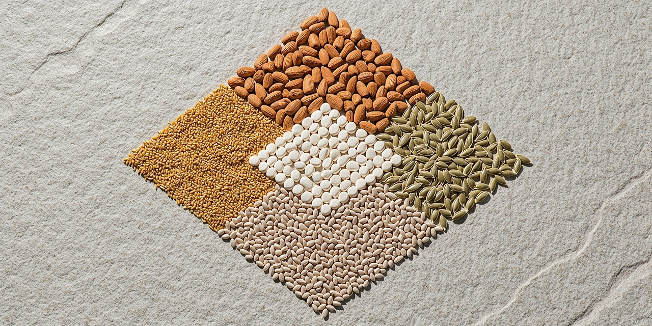 Nutriční složky v geometrické kompozici